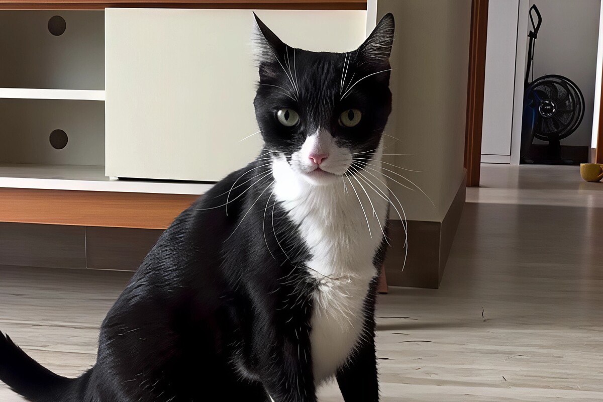 La divertida cara del gato con Antony, image size:1200x800