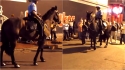 Cavalo policial é filmado se juntando a um grupo de artistas de rua para dançar jazz. (Foto: Reprodução Youtube/Antoinenaccache)