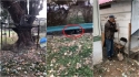 Homem cria parquinho cercado para que o seu gato possa brincar no pátio aberto em segurança. (Foto: Reprodução Facebook/Jayli Wolf)