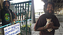 Morador de rua vende limões para garantir alimento para gatos abandonados.