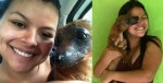 Cachorrinho queimado vivo por antiga 'dona' chora ao ser adotado no AC