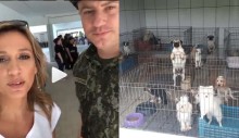 Polícia faz homenagem à Luisa Mell por resgate de mais de 1700 cães em canil clandestino em SP