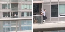 Homem corajoso arrisca sua vida para salvar gato de apartamento vizinho (veja o vídeo)