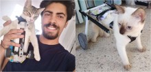 Jovem constrói próteses para animais deficientes com materiais recicláveis