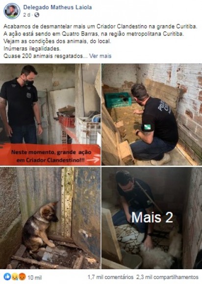 Foto: Facebook / Delegado Matheus Laiola