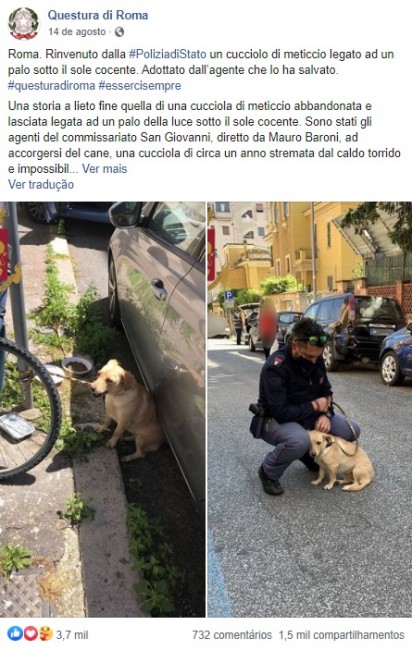 Foto: Facebook / Questura di Roma