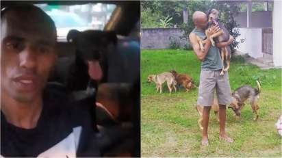 Homem é despejado, passa a viver no carro com seus cães e pede por ajuda. (Foto: Reprodução Facebook/Wellington Santos via Doacao e adocao de pets Rj | Instagram/vandamelo78)