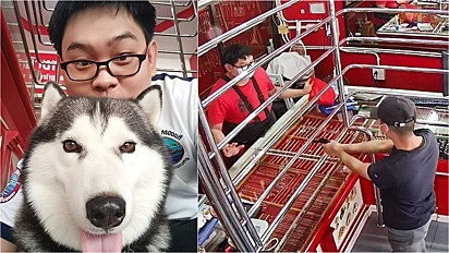 O homem, que mora em Chang Ma, Tailândia, simulou um assalto para ver a reação do seu cachorro.