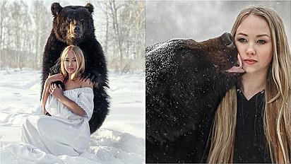 Jovem adota e faz lindo ensaio fotográfico com urso.