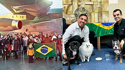 Aeronave da FAB chega ao Brasil com brasileiros, estrangeiros e pets vindos da Ucrânia