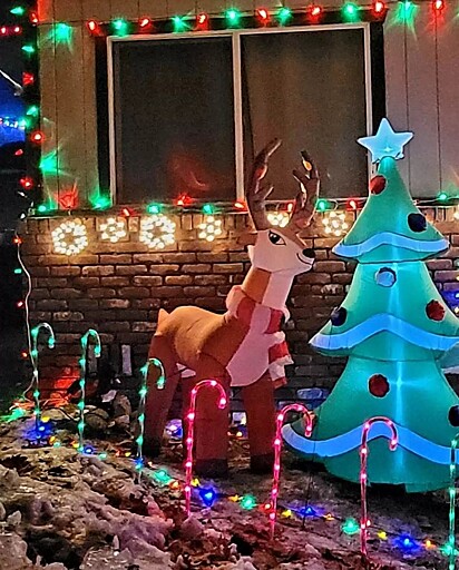 A rena estava compondo a decoração natalina.