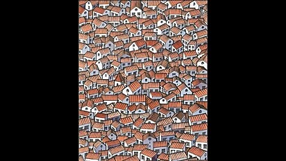Você consegue encontrar o gato escondido entre essas casas? Internautas levaram 10 segundos.
