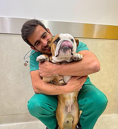 André Santos, veterinário, é apaixonado por seus pacientes.
