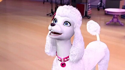 Poodles fazem parte da marca da Barbie. 