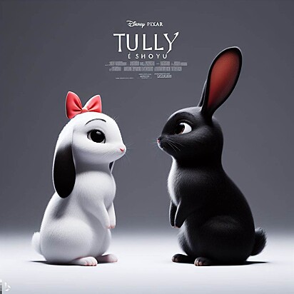 Tully e Shoyu, os pets da redatora Aline Prestes, do Amo Meu Pet. Coelhos transformados em personagens da Disney.