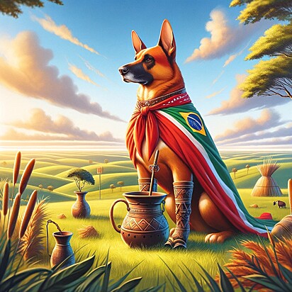 Cachorro representando o estado do Rio Grande do Sul.