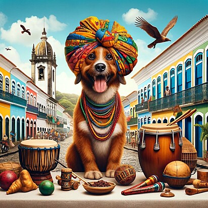 Cachorro representando o estado da Bahia.