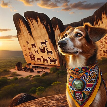 Cachorro representando o estado do Piauí.