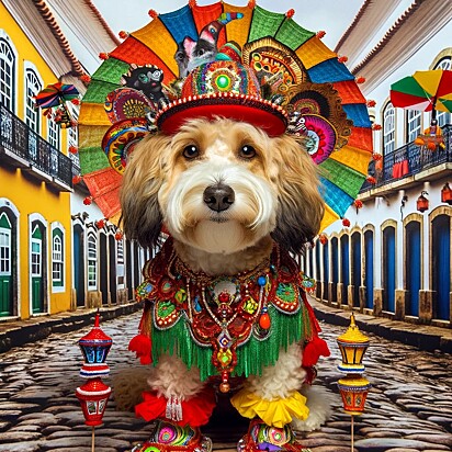 Cachorro representando o estado de Pernambuco.
