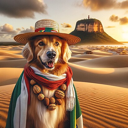 Cachorro representando o estado do Rio Grande do Norte.