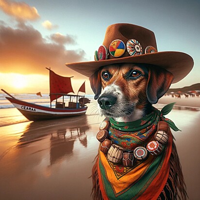 Cachorro representando o estado do Ceará.