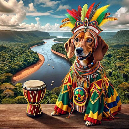 Cachorro representando o estado do Amapá.