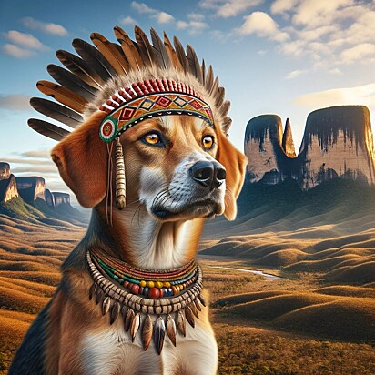 Cachorro representando o estado do Roraima.
