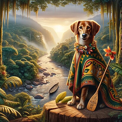Cachorro representando o estado do Amazonas.