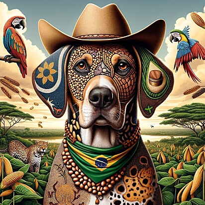 Cachorro representando o estado do Mato Grosso.