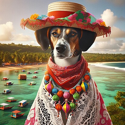 Cachorro representando o estado de Alagoas.