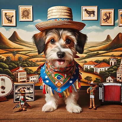 Cachorro representando o estado da Paraíba.