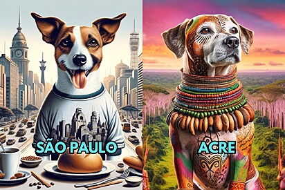 Pedimos para a inteligência artificial criar o cachorro de cada estado brasileiro. Será que deu certo?