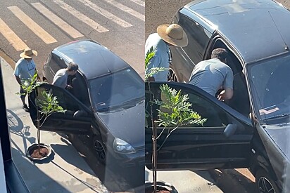 Após escutarem choros vindo de carro estacionado, homens encontram alguém no local mais inesperado