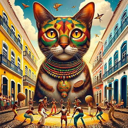 Gato que representa o estado da Bahia.