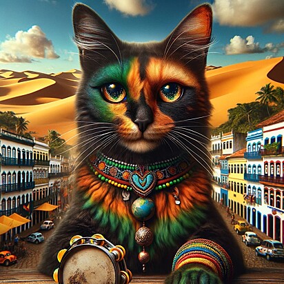 O gato que representa o estado do Maranhão.