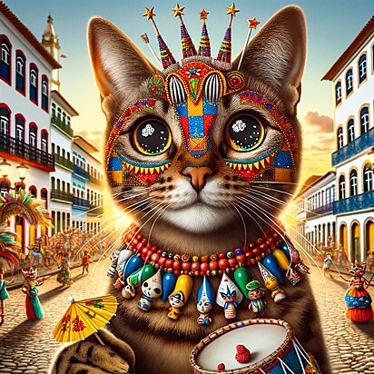 O gato que representa o estado de Pernambuco.