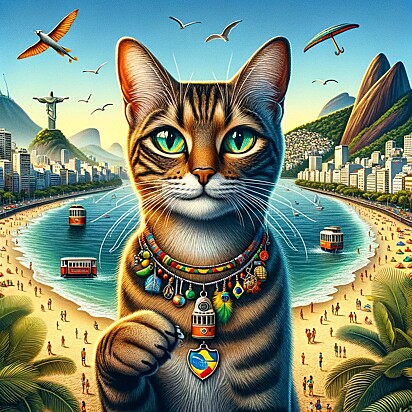 O gato que representa o estado do Rio de Janeiro.