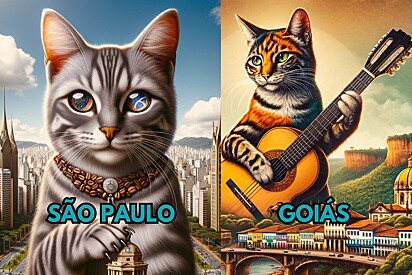 Veja como seria o gato de cada estado brasileiro, segundo a inteligência artificial.