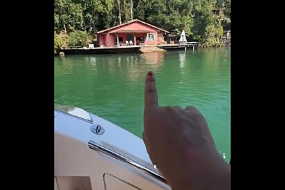 Amigos curtiam festa em barco - eis que eles veem alguém nadando em sua direção.