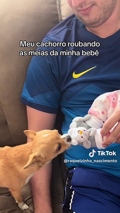 Nick reconhece que a bebê precisa de cuidados.