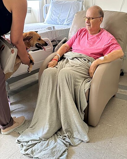 Internado no hospital há 11 dias, Fernando Mc Mannis Torres estava com saudades da sua cachorrinha.