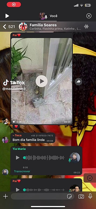 O pai da jovem esqueceu o nome da espécie da ave.