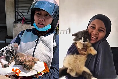 A diferença de quando Mayang pegou Timothy no colo pela primeira vez, comparado com atualmente.