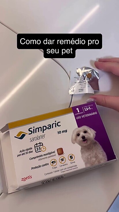 O cão toma vermífugos e anti parasitários a cada 40 dias.