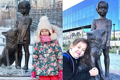 Karina e Naida ganharam uma estátua em Yakutsk. 