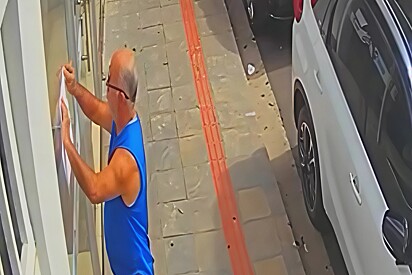 O homem decidiu agradecer a equipe médica colocando com cartaz na porta.