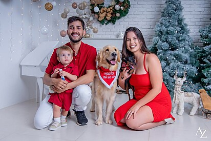 A família divulgou a nova gestação no Natal de 2024.