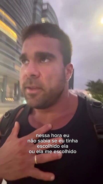 Luan não resistiu e levou a vira-lata para casa.