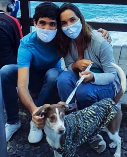 Luíza Cravo e Pedro Arieta adotaram Canela.