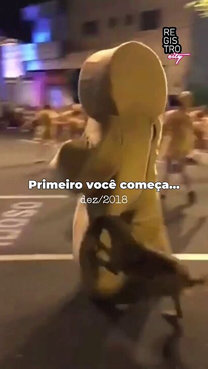 O cão virou a atração principal.